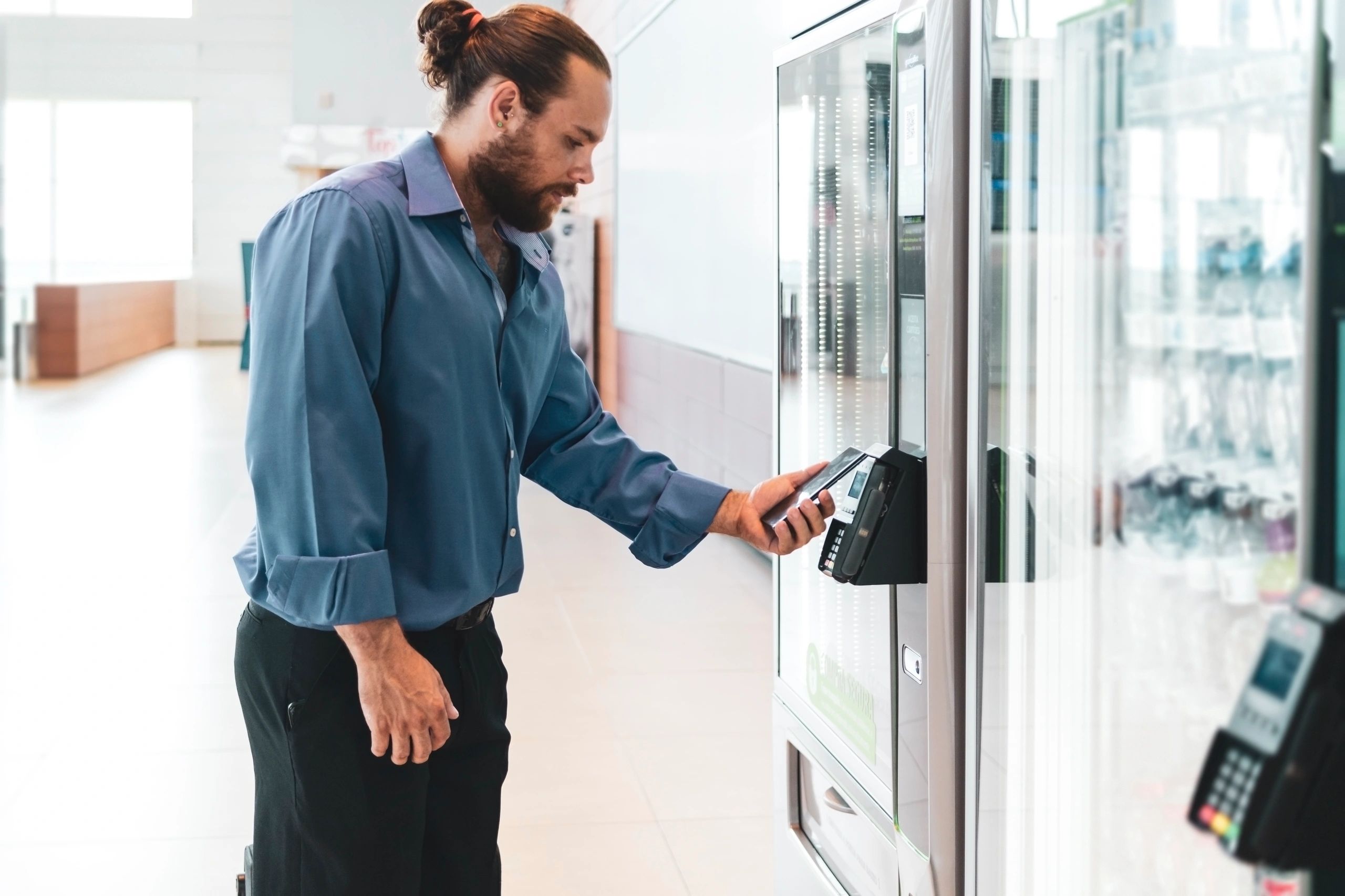 modern vending machine in office