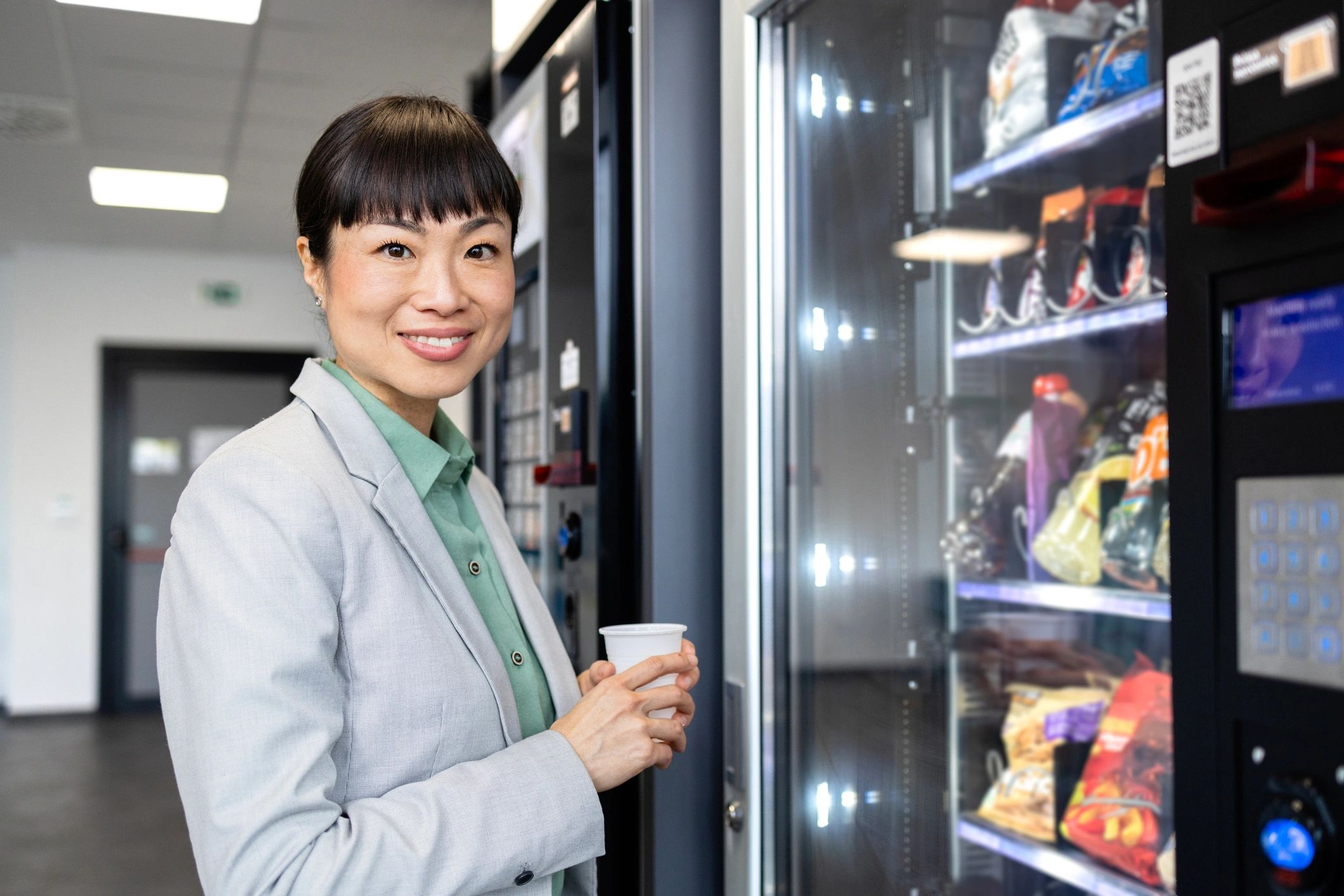 modern vending machine in office