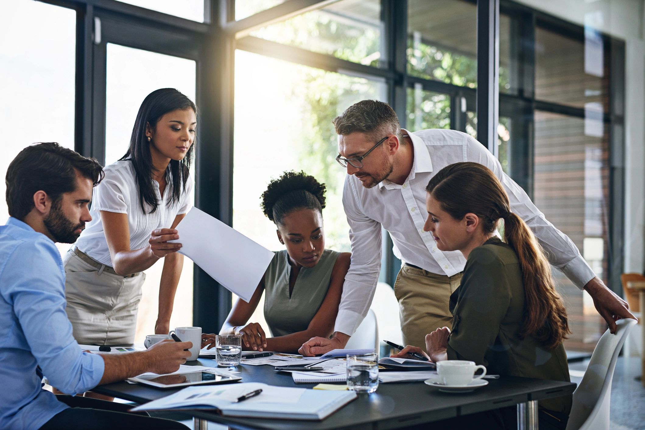 Service lead in business setting