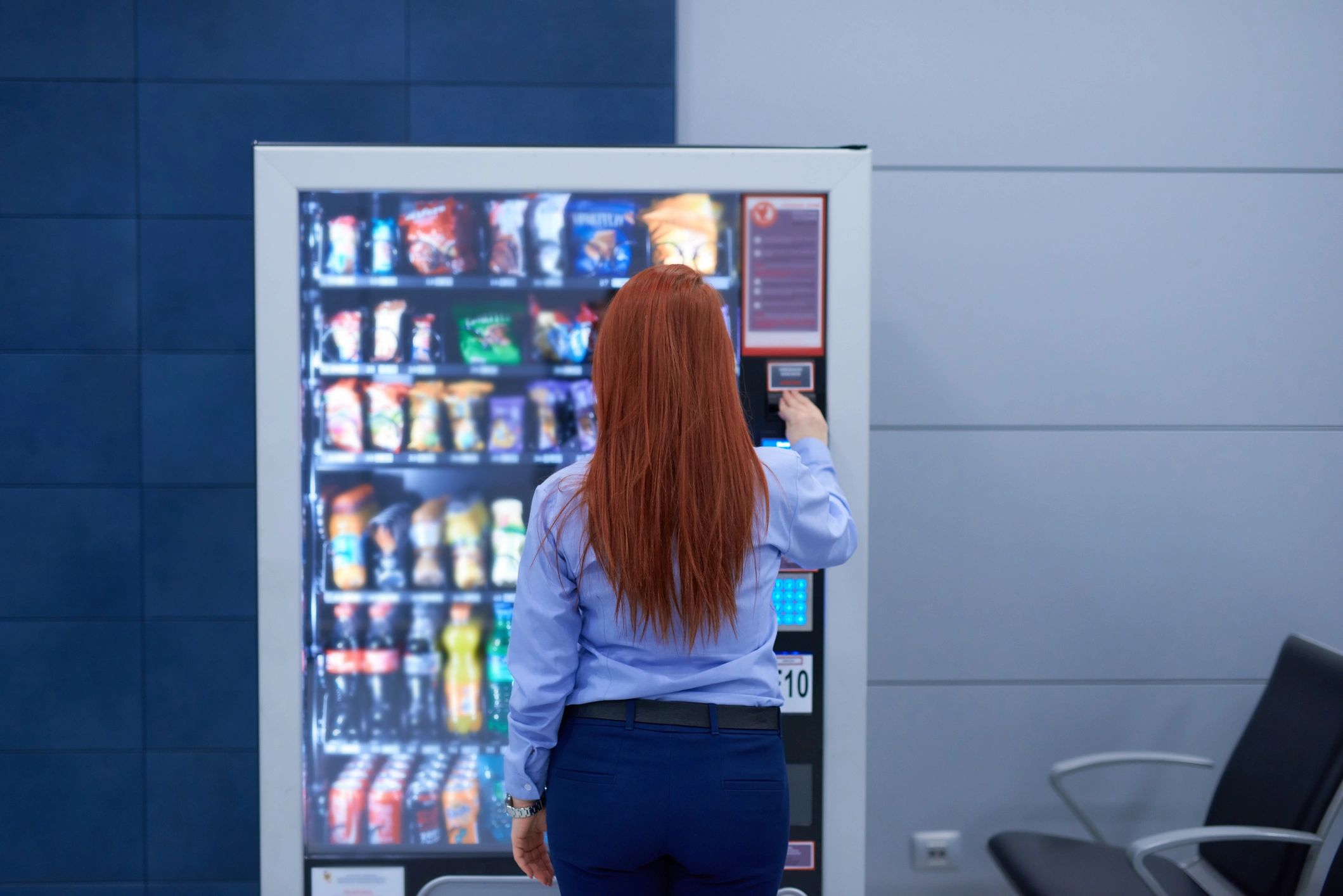 modern vending machine in office